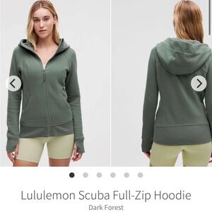 lululemon athletica Forest Green Scuba Hoodie
